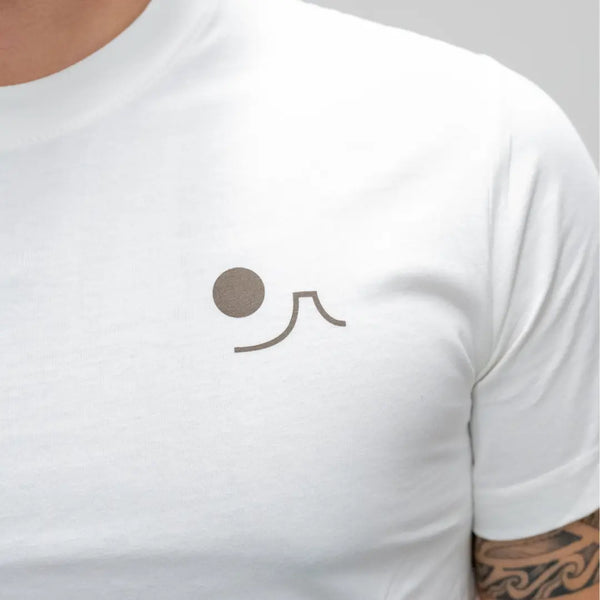 J Taste T-Shirt Geisha & Samurai Sipping Matcha White