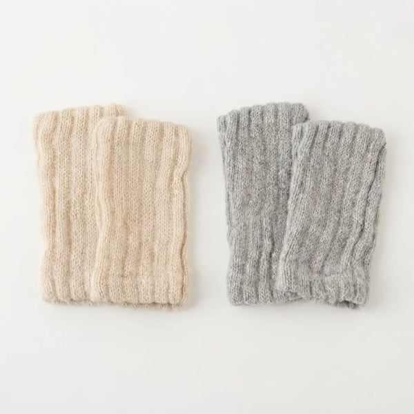 Jogan Alpaca & Silk Knit Dual Layer Arm Leg Warmer Sleeves