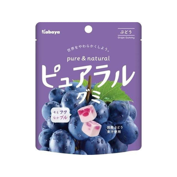 Kabaya Pureral Gummy Candy Soft Airy Grape Gummies 58g