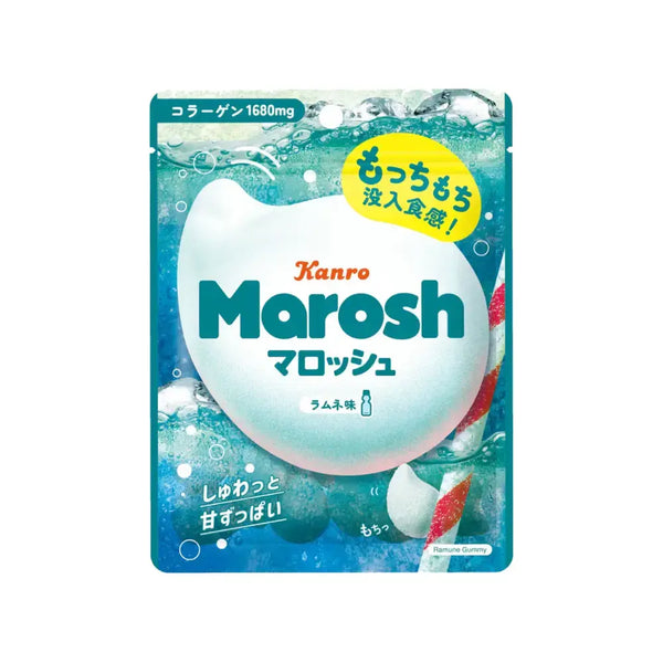 Kanro Marosh Ramune Soda Flavor Soft Chewy Gummy Candy 50g