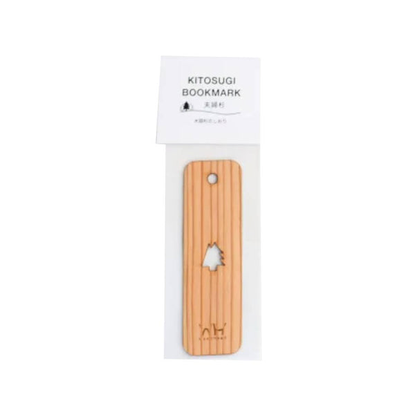 Kito Sustainable Sugi Cedar Wood Bookmark Cedar Tree Design 10cm