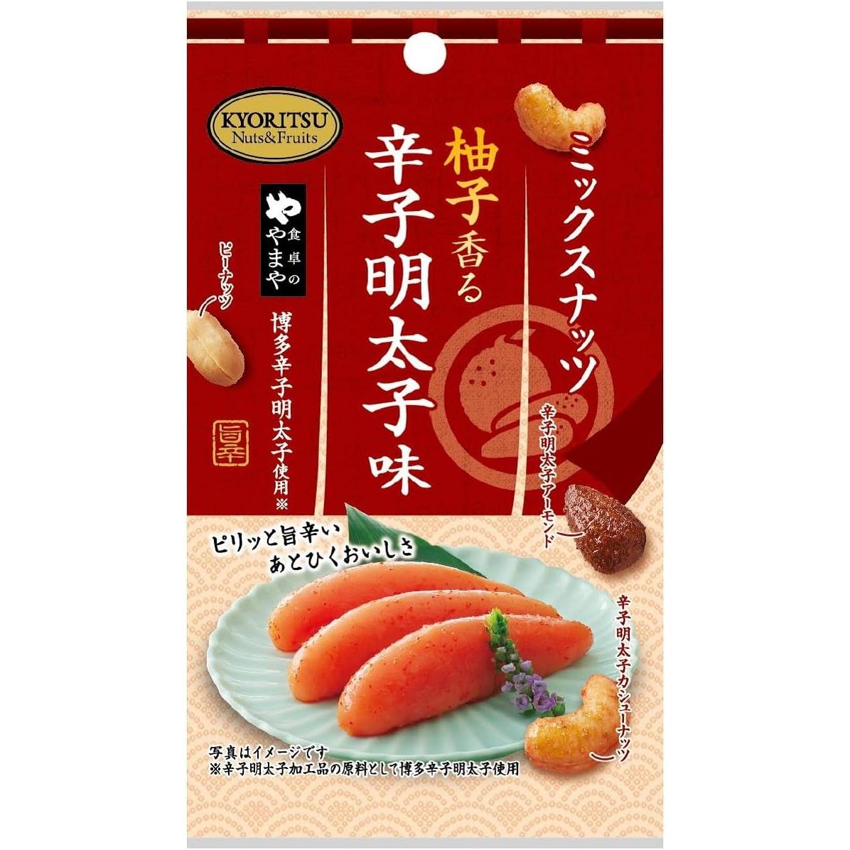 Kyoritsu Mixed Nuts Spicy Mentaiko Cod Roe & Yuzu Flavor 25g