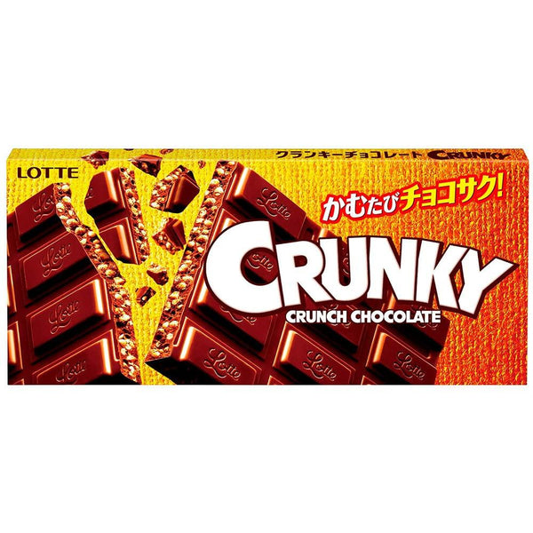 Lotte Crunky Chocolate Crispy Malt Puff Chocolate Block 45g