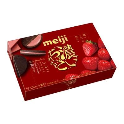 Meiji Rich Chocolate Chocolate Sand Strawberry Sandwich Cookies