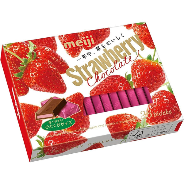 Meiji Strawberry Filled Bite Sized Chocolates 26 Pieces