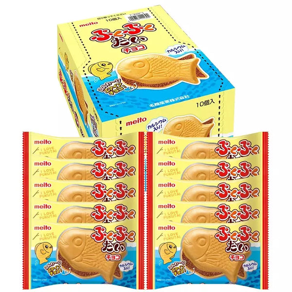 Meito Pukupuku Tai Taiyaki Monaka Wafer with Chocolate Filling 16.5g