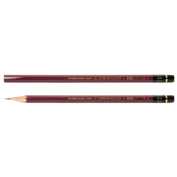 uni Mitsubishi Star Japanese Graphite Pencils 2H 12 Pieces