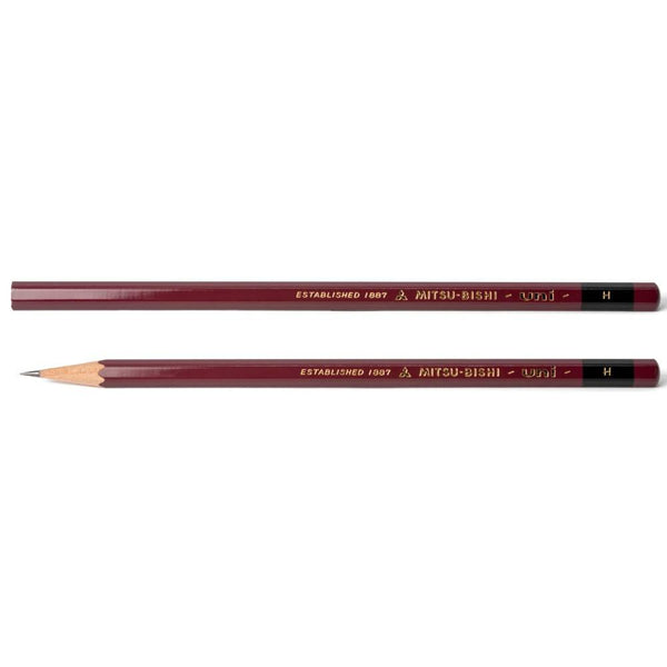 uni Mitsubishi Star Japanese Graphite Pencils H 12 Pieces