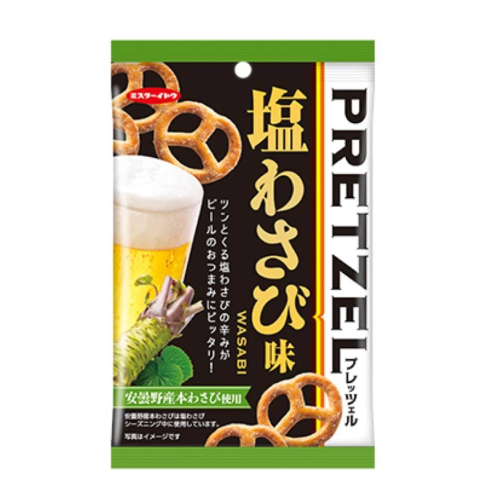 Mr. Ito Whole Wheat Baked Pretzels Snack Wasabi Flavor 40g