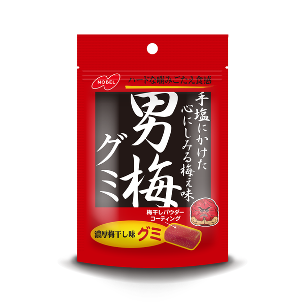Nobel Otoko Ume Plum Gummies Salty & Sour Gummy Candies 38g