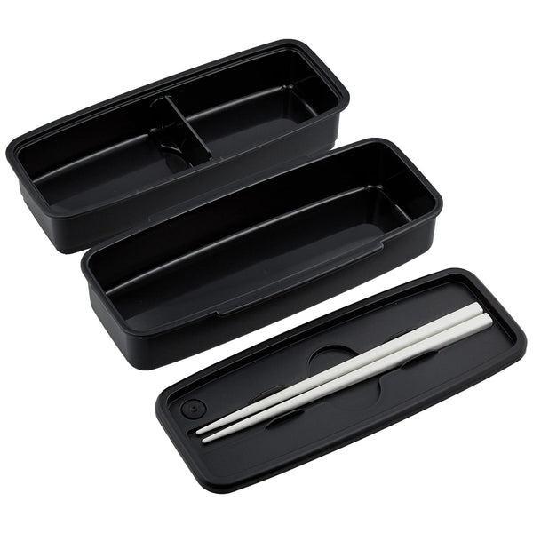 OSK Antibacterial 2-Tier Slim Bento Lunch Box With Chopsticks 860ml