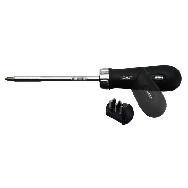 Deen Pistol Grip Ratcheting Screwdriver Socket Driver Set With 7 Bits