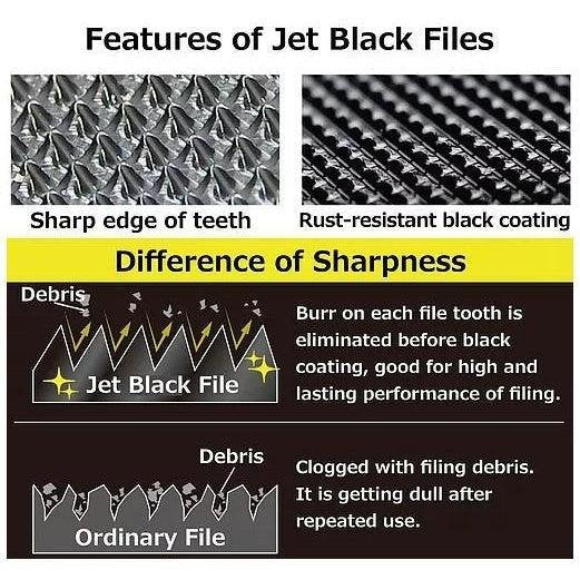Engineer Jet Black File Set TFS-30 (For Smooth Cut)