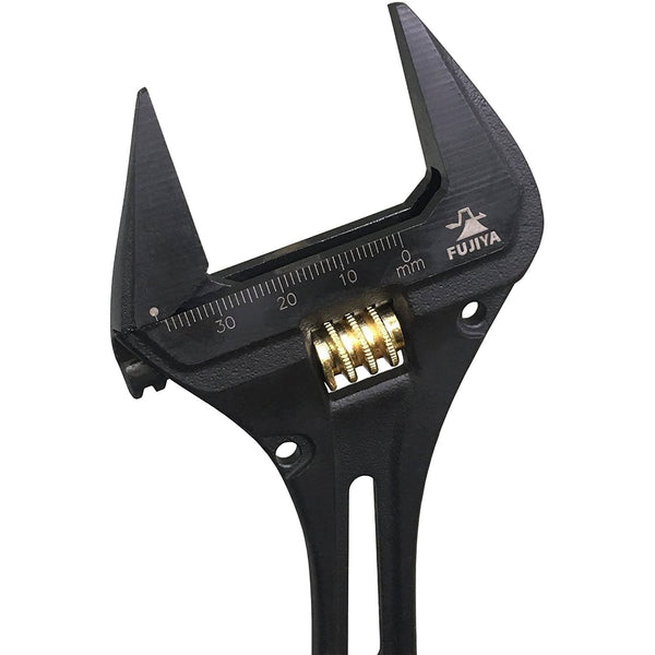 Fujiya Kurokin Adjustable Monkey Wrench And Ratchet Wrench FGL-38-BG