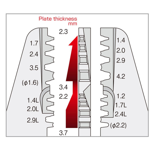 Hozan Crimping Pliers Toggle Crimping Tool for Open Barrel Terminals P707