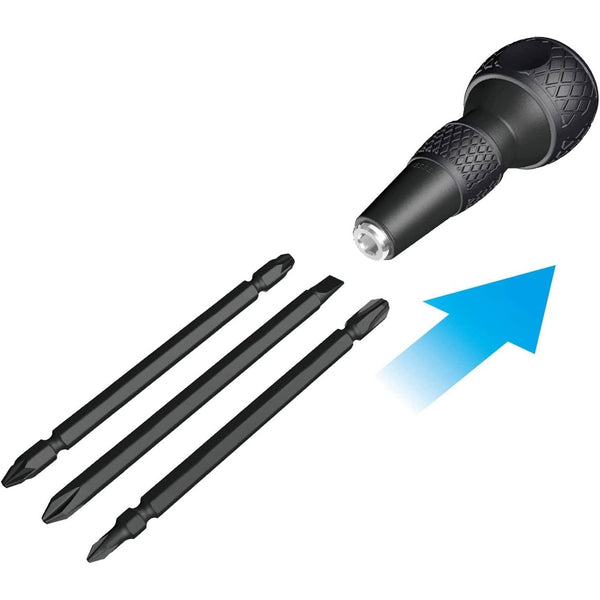 Vessel Interchangeable Screwdriver Set (Ball Grip and 3 Bits) 220W-3
