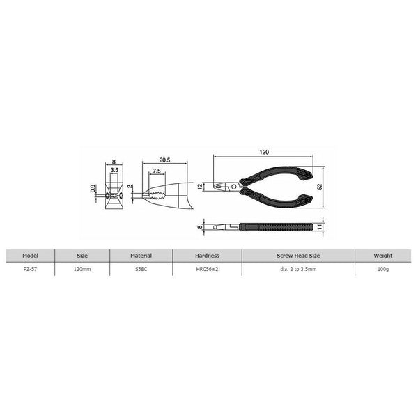 Engineer Neji Saurus M2 Screw Removal Pliers PZ-57