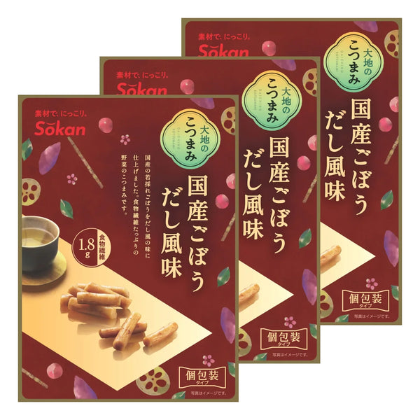 Pickled Gobo Snack Dashi Stock Flavored Burdock Root 55g (Pack of 3)