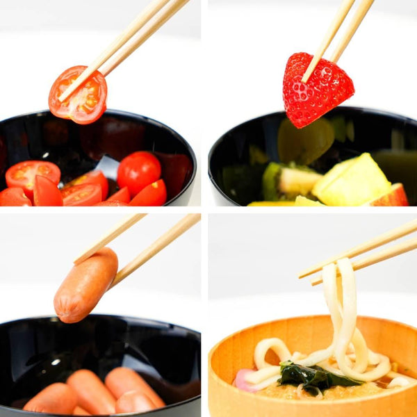 Premium Gold Glitter Black Chopsticks Non-Slip Dishwasher Safe 23cm