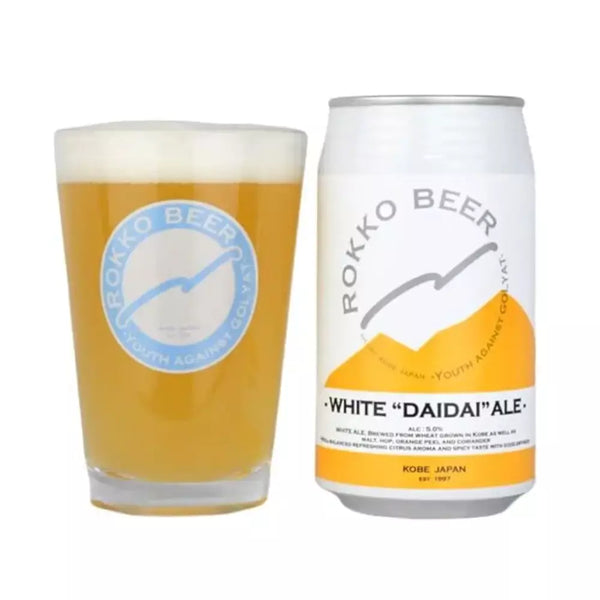 Rokko Beer Daidai White Ale Craft Beer Light & Citrusy 350ml