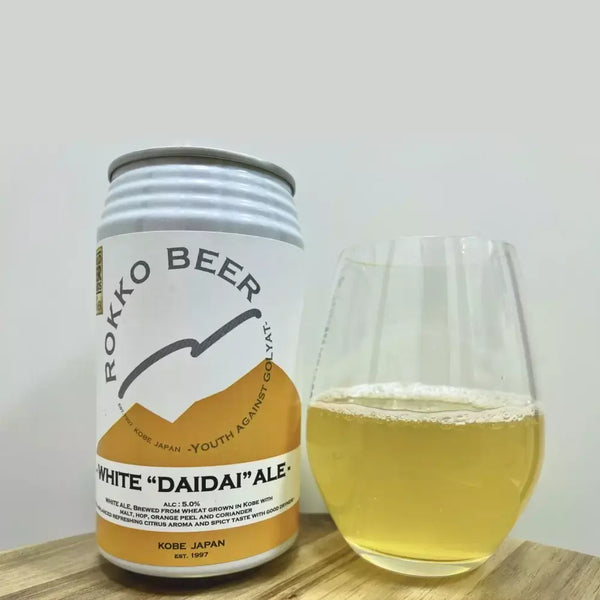 Rokko Beer Daidai White Ale Craft Beer Light & Citrusy 350ml