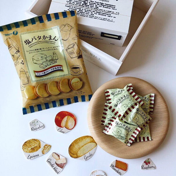 Takara Seika Camembert Cheese Filled Salted Butter Sandwich Biscuits 114g
