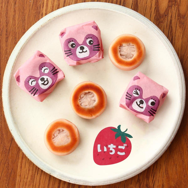Tanuki Manju Traditional Strawberry-Filled Bite-Sized Cake