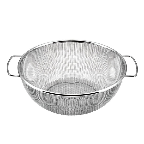 Minex Two-Handle Stainless Steel Fine Mesh Colander With Legs - 240mm