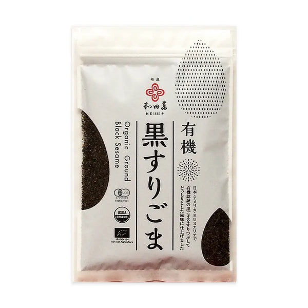 Wadaman Organic Roasted Black Ground Sesame Seeds Rich Aroma 50g