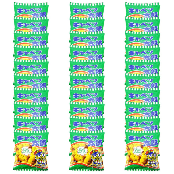 Yaokin Cabbage Taro Aonori Puffcorn Snack (Pack of 30 Bags)